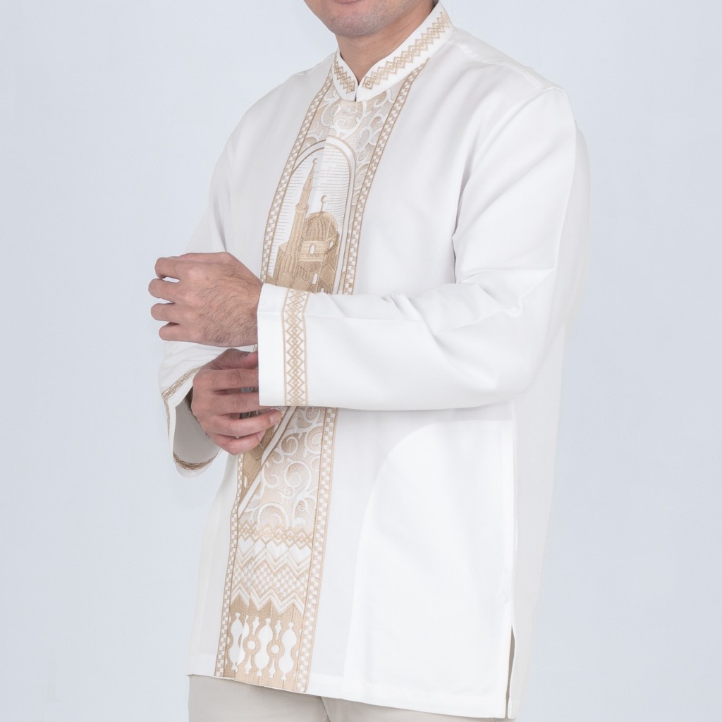 Original Benhill Taqwa Koko Bordir Pria Panjang Off White 2419-2494-95