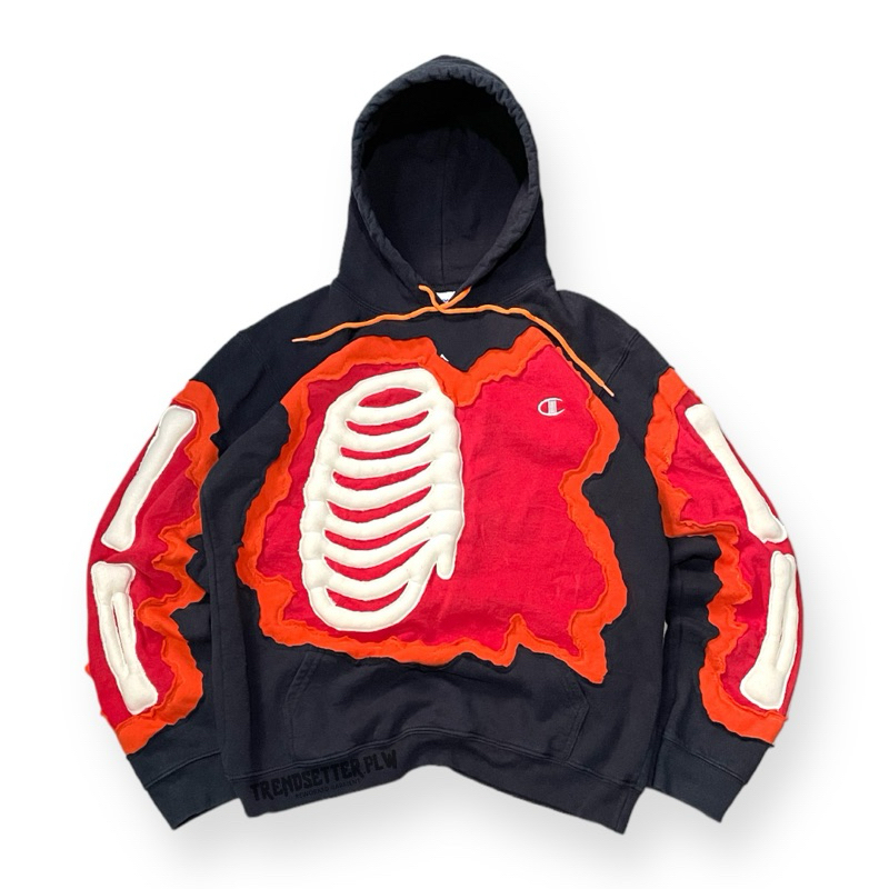 Reworked hoodie Vtg Gildan x champion 3Tone