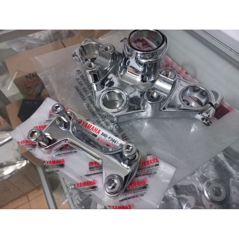 SEGITIGA ATAS RX KING SET XABRE STANG ORIGINAL CHROME