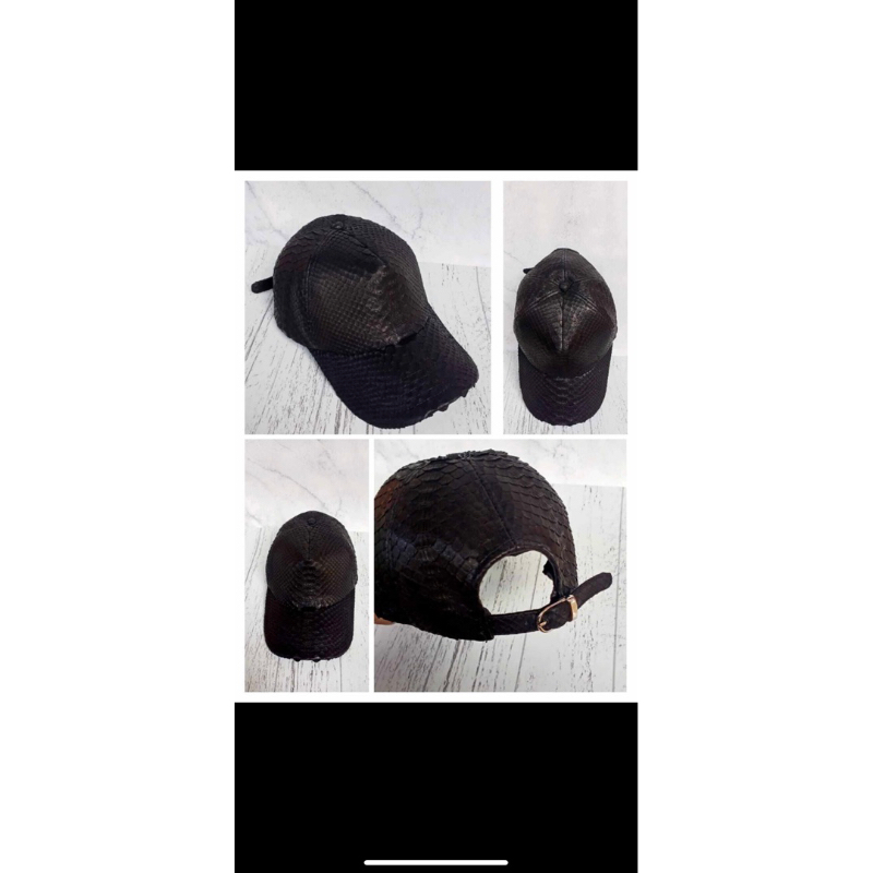 Topi Kulit Mewah Kulit Ul4r hitam dan putih Dewasa Cowok Cewek