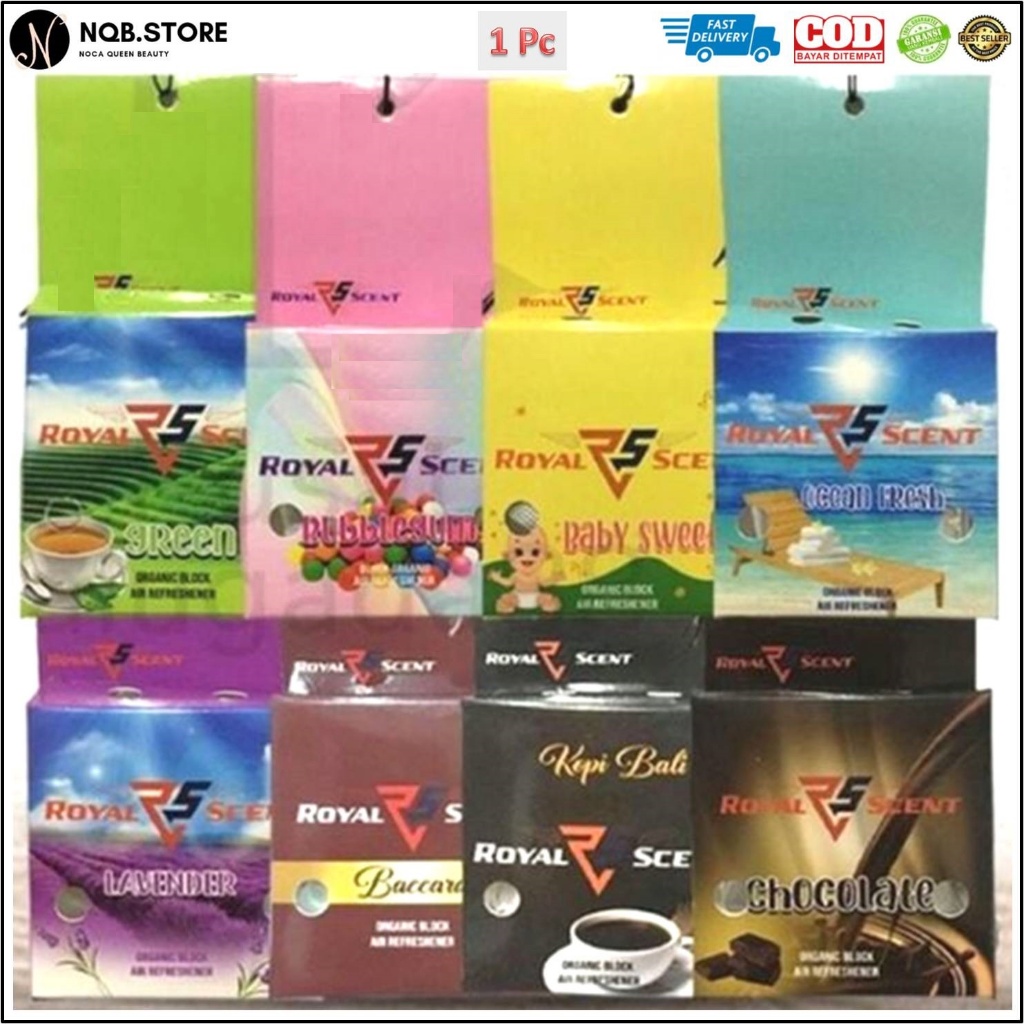 NQB - switsal Parfum Gantung BLOK Organik Kotak Balok - Zrey Pewangi Mobil Sonik Pengharum Ruang Lem