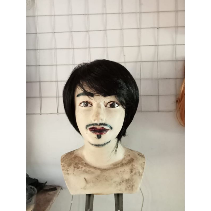 rambut palsu pria mulet gondrong