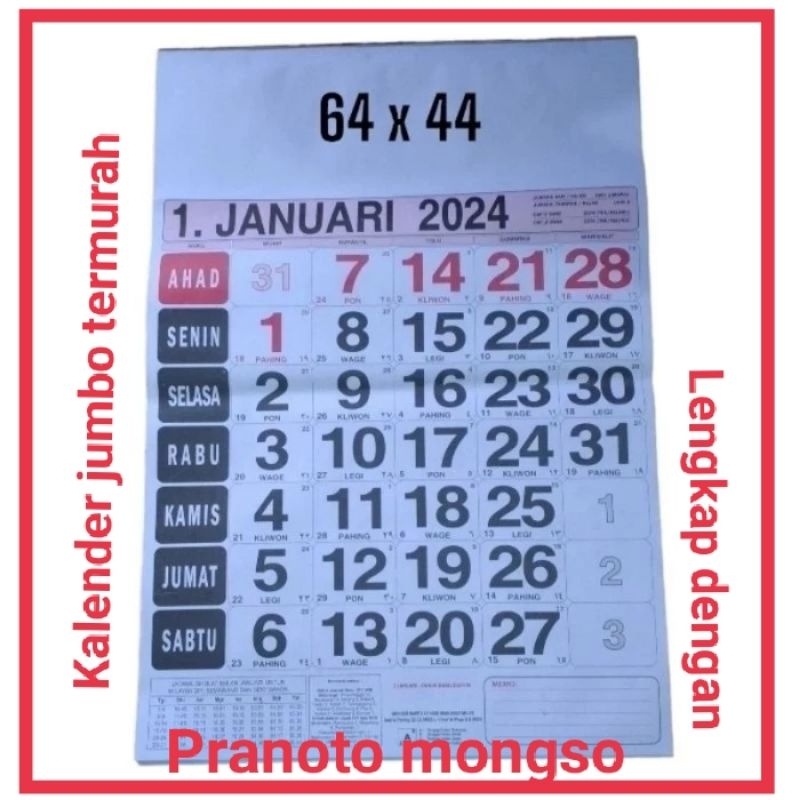 

Kalender 2025 - Kalender Dinding- Kalender Almanak Size Jumbo
