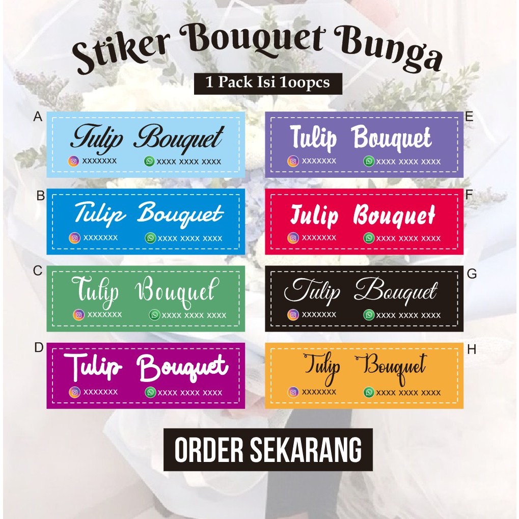 

Stiker buket bunga - stiket boukuet bunga - stiker boukuet 1pack isi 100