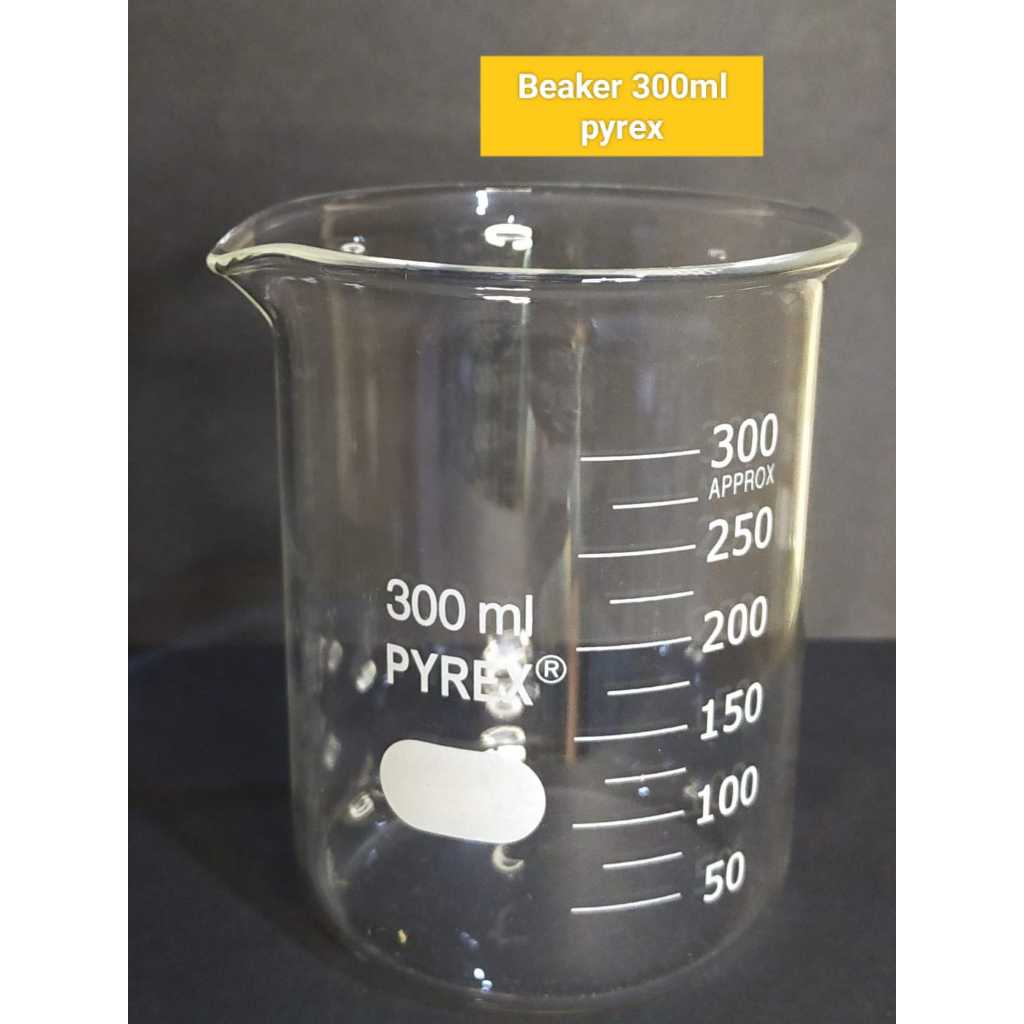 Beaker glass gelas beaker KIMIA 300 ML PYREX 300ml