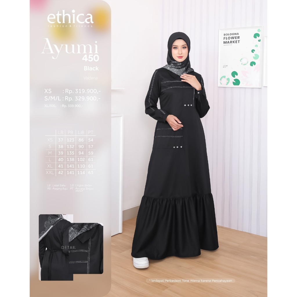 Ethica Dress Gamis Baju Muslim Ayumi 450 Wanita-5