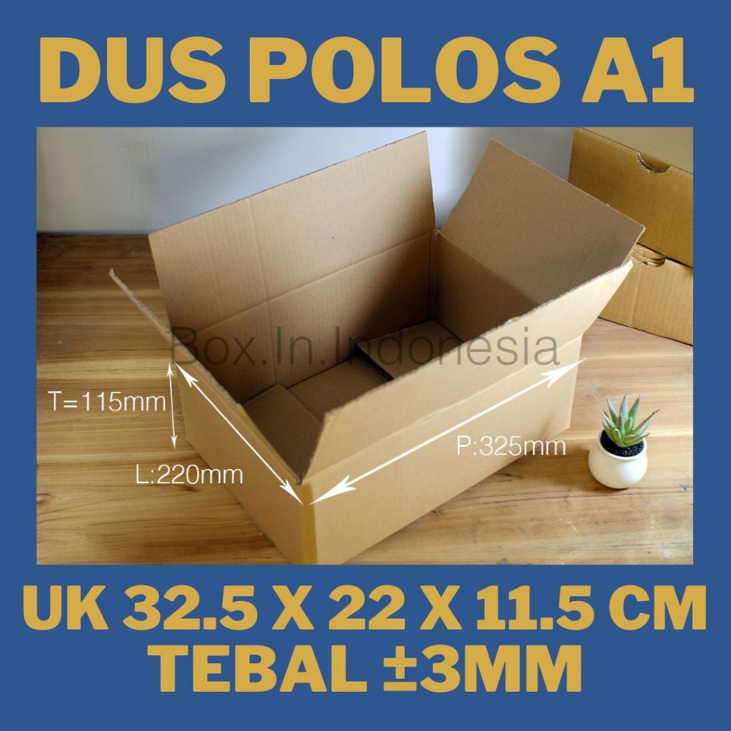 

Kardus Box Dus Coklat Packing Polos 32,5x22x11,5 cm Baru