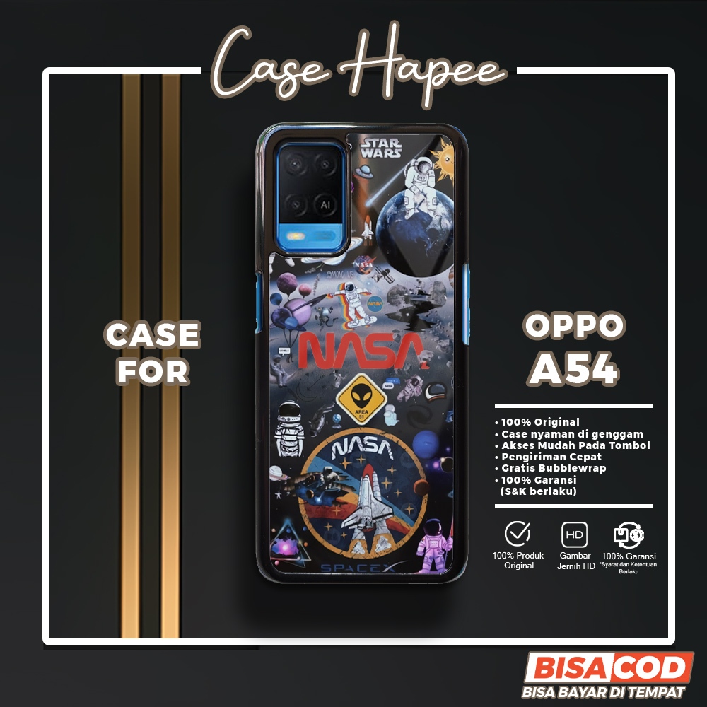 Case Oppo A54 Casing Oppo A54 [NASA] Casehapee Case Glossy Case Aesthetic Custom Case Premium Softca