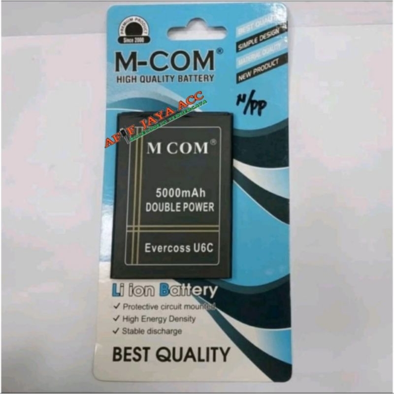 BATERAI DOUBEL POWER M COM EVERCOSS U6C/M60/M6/M6A MCOM BATERAI BATTARY BATRE DOUBEL POWER M COM