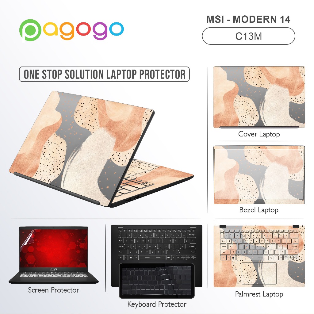 Screen Guard Skin Keyboard Protector Garskin Stiker Laptop Msi Modern 14 C13M C13MO Matte Clear Anti