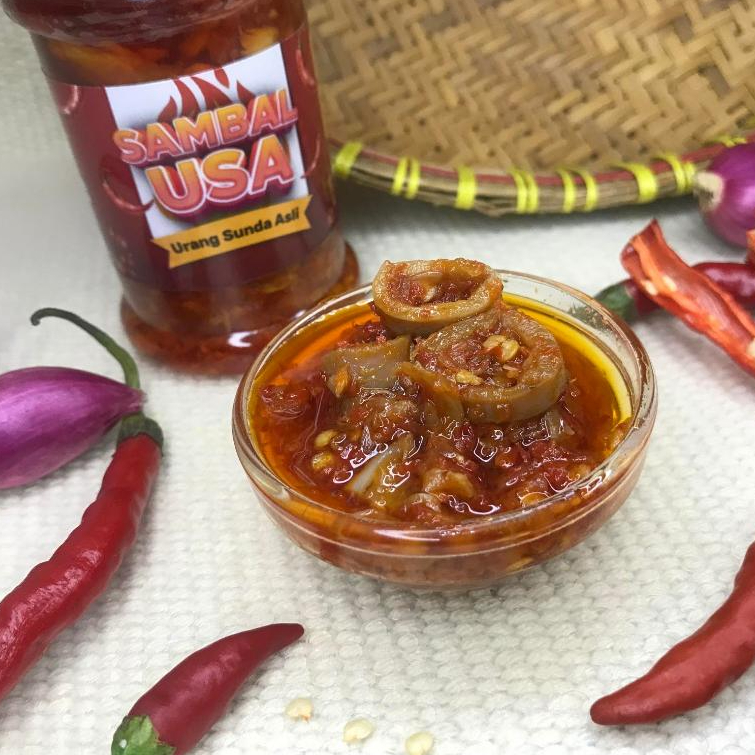 

Sambal Cumi Asin 120 gram - Sambal USA (Urang Sunda Asli)