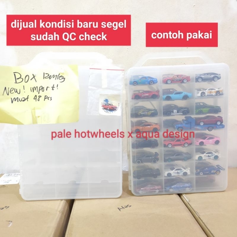 Box hotwheels koper 2 sisi kapasitas 48 multi purpose Rare box lamley