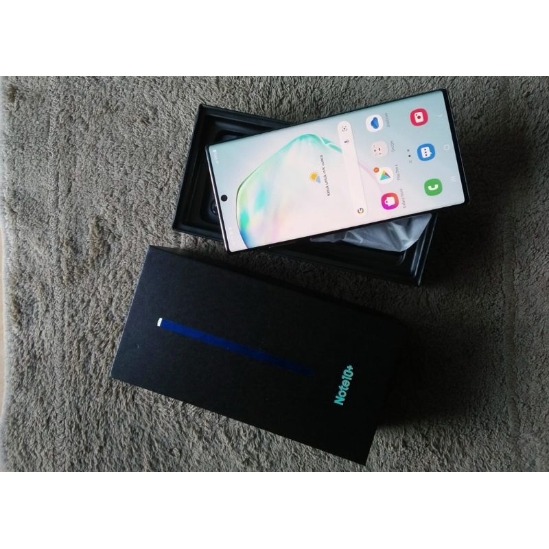 SAMSUNG GALAXY NOTE 10 PLUS 256GB SECOND RESMI SEIN INDONESIA FULLSET MULUS