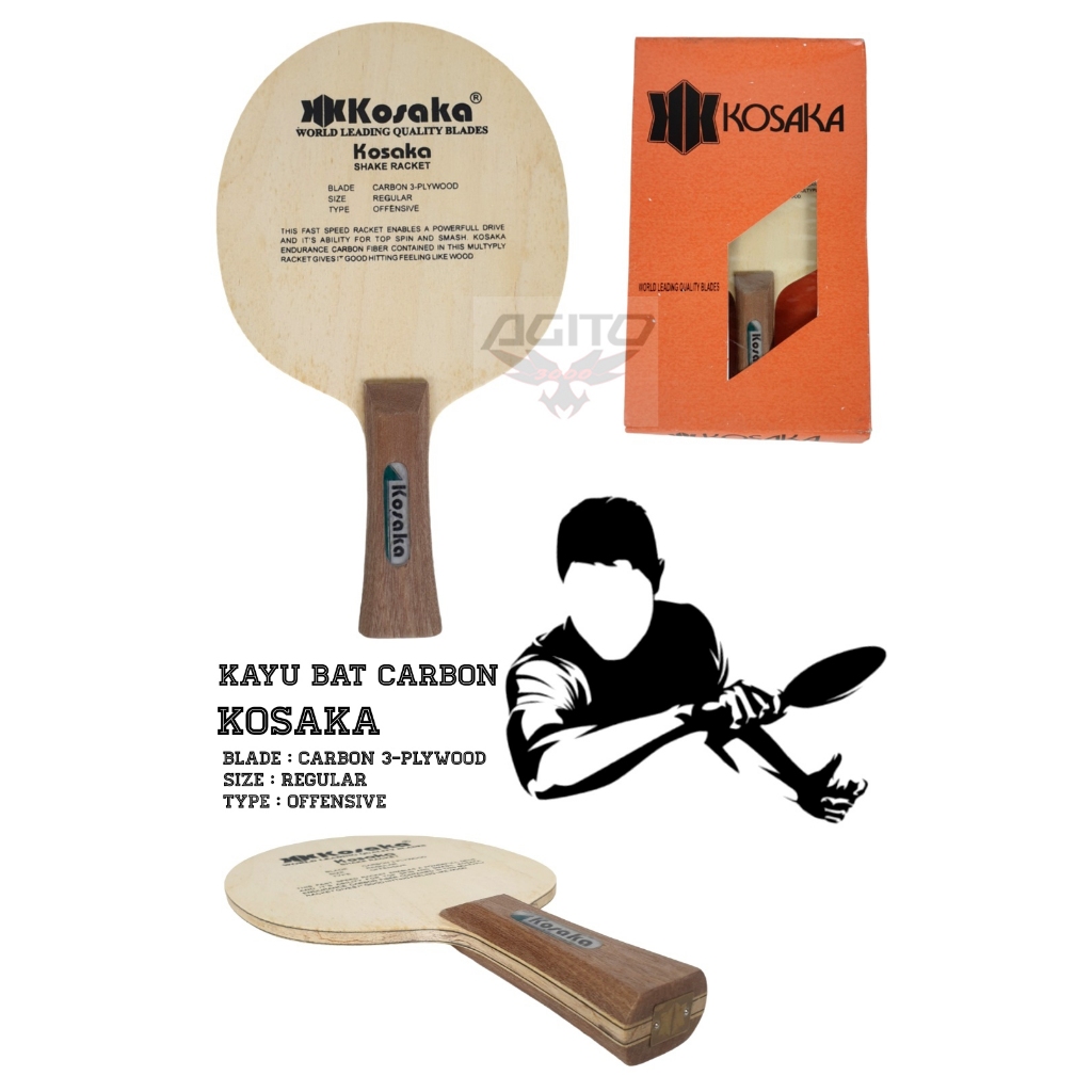 Kayu Bet Bat Carbon Tenis Meja Kosaka ORI