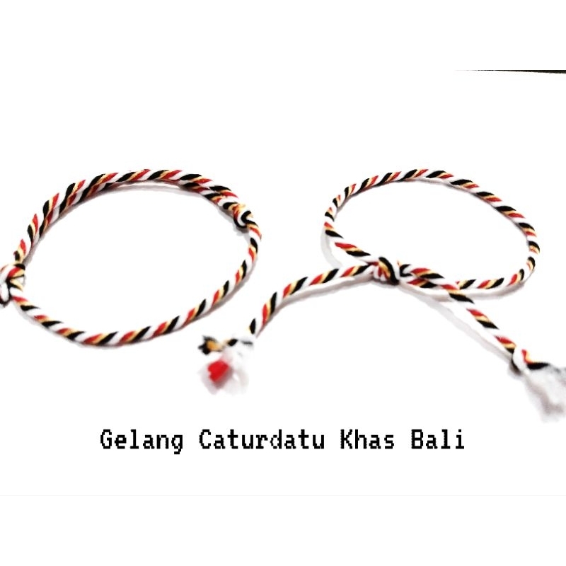 GELANG CATURDATU KHAS BALI EMPAT WARNA MODEL SPLIT RUMBAI / CATURDATU BRACELET SIMPEL MINIMALIS SUPE