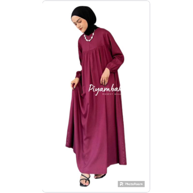 gamis inara polos rayon twill gamis twill jumbo premium