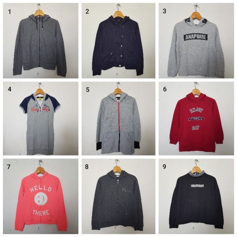 Hoodie Sweater Pria Wanita Motif Polos Gemoy Crop Fit