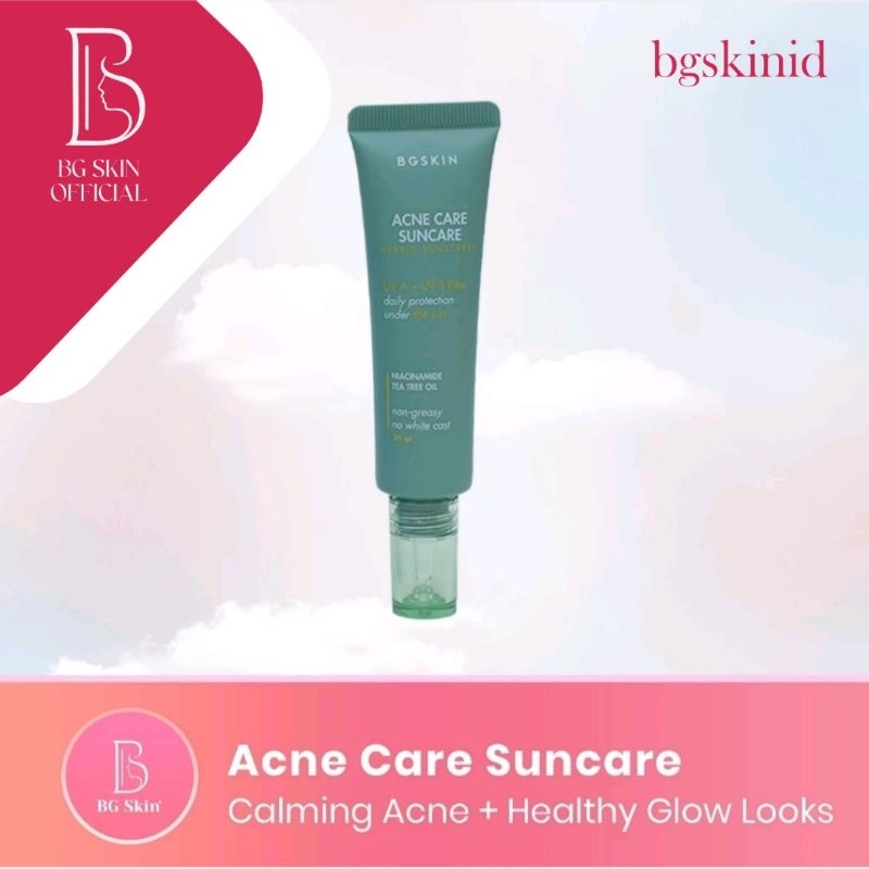 SUNCARE ACNE BG SKIN ORIGINAL SKINCARE | KRIM SIANG JERAWAT BEAUTY GLOW | DAY CREAM BG SKINCARE