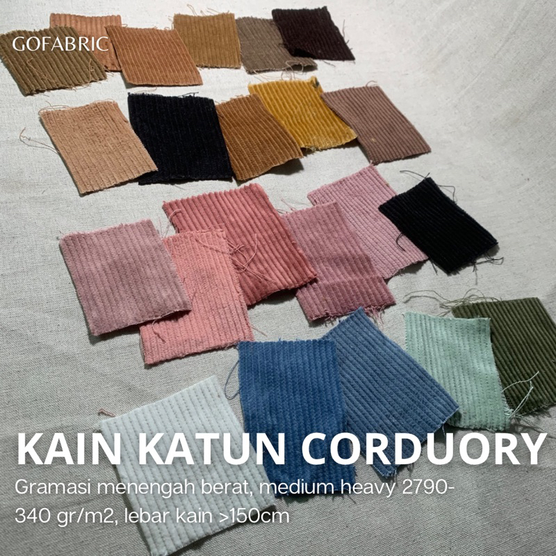 Kain Corduroy Premium Import - Tebal Lembut | Cocok Celana & Jaket