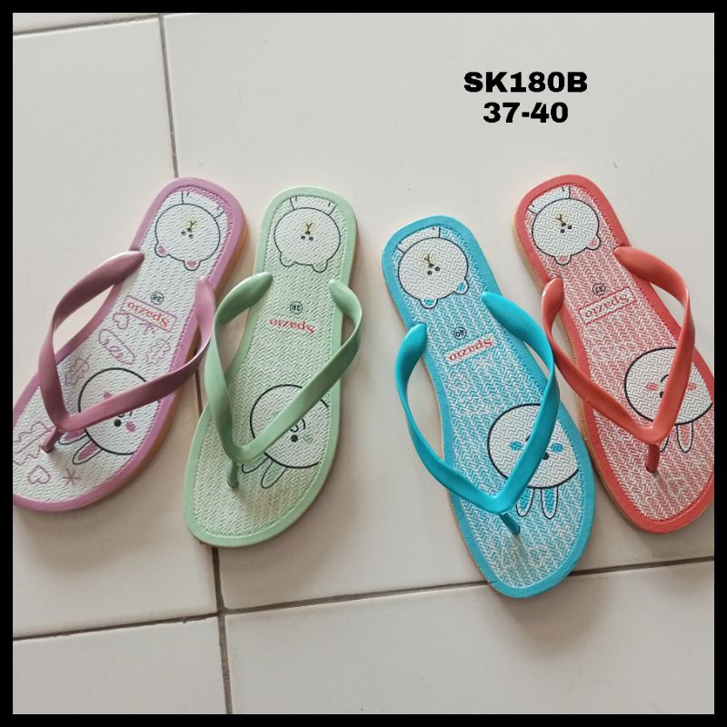 Sandal karet jepit spazio wanita sendal jelly spazio perempuan spazio polos sk180