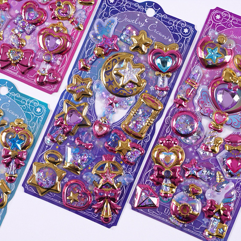 

Jewelry Sticker 3D Glitter / Sticker Sailor Moon Tongkat Sihir