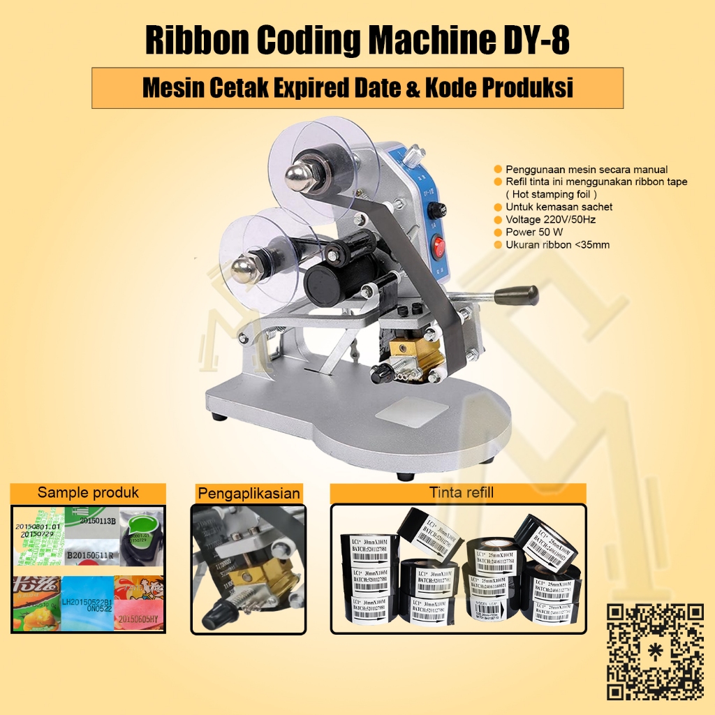 Mesin Coding / Coding Machine / Manual Ribbon Coding Expired Date / GBM-8 DY-8