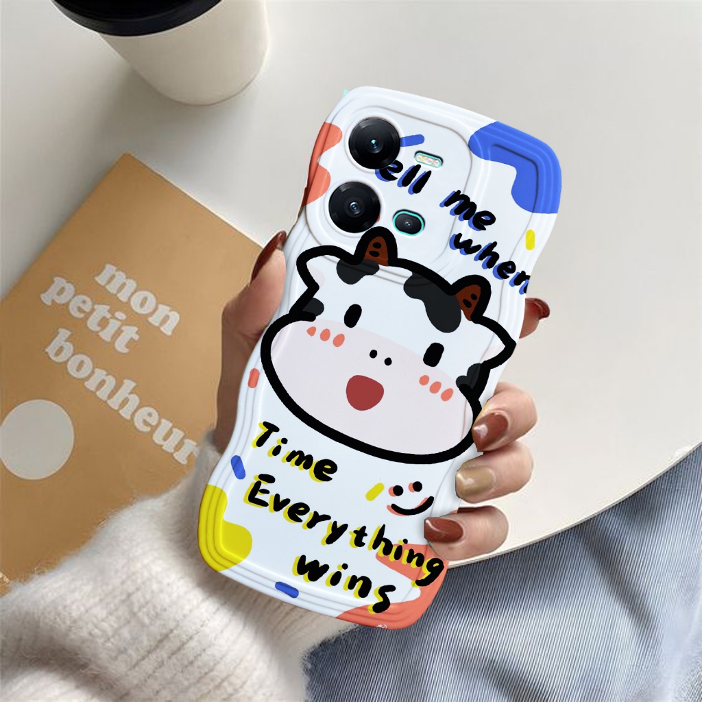 SOFTCASE WAVY WAVE SILIKON SOFT CASE CASING MODEL GELOMBANG MOTIF SAPI FOR  VIVO Y12 Y15 Y17 Y12S Y2