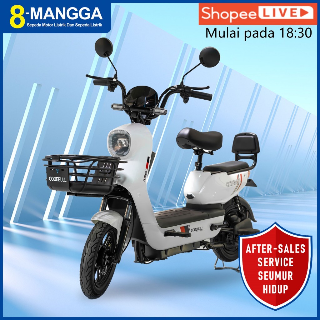 [After-sales Service Seumur Hidup] Sepeda Listrik CODEBULL A1 Sepeda Motor Listrik Dewasa E-Bike War