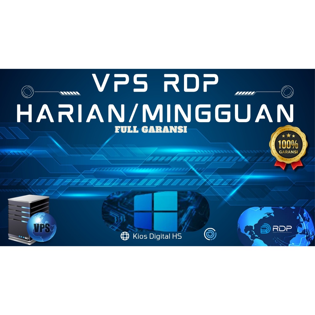 VPS/RDP Harian/Mingguan Termurah Full Garansi Selama Pemakaian