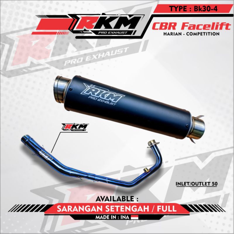 Knalpot Fullset CBR Facelift  // ORIGINAL RKM PRO EXHAUST