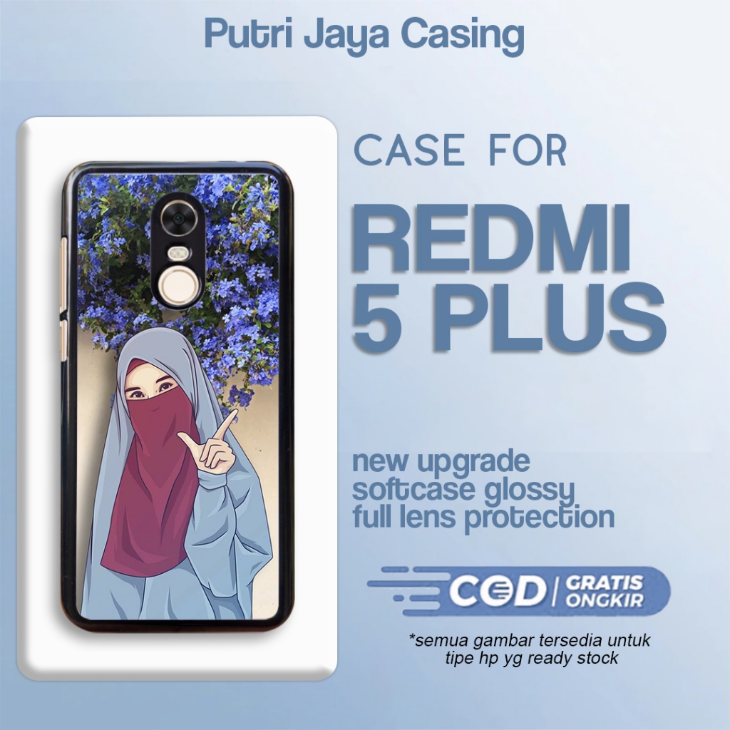 case xiaomi redmi 5 plus casing terbaru motif aesthe hijab 02 casing estetik keren cute cewek cowok 