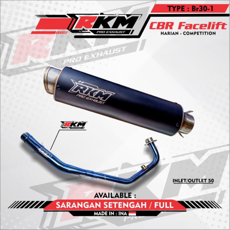 Knalpot Fullset CBR Facelift // ORIGINAL RKM PRO EXHAUST