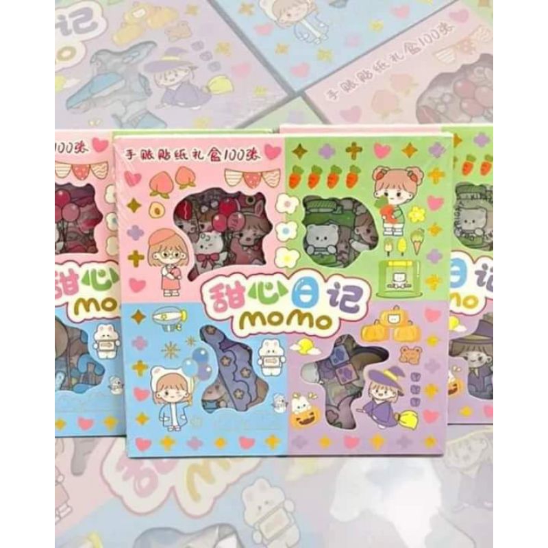 

STIKER VIRAL MOMO ISI 100 PCS RAINBOW
