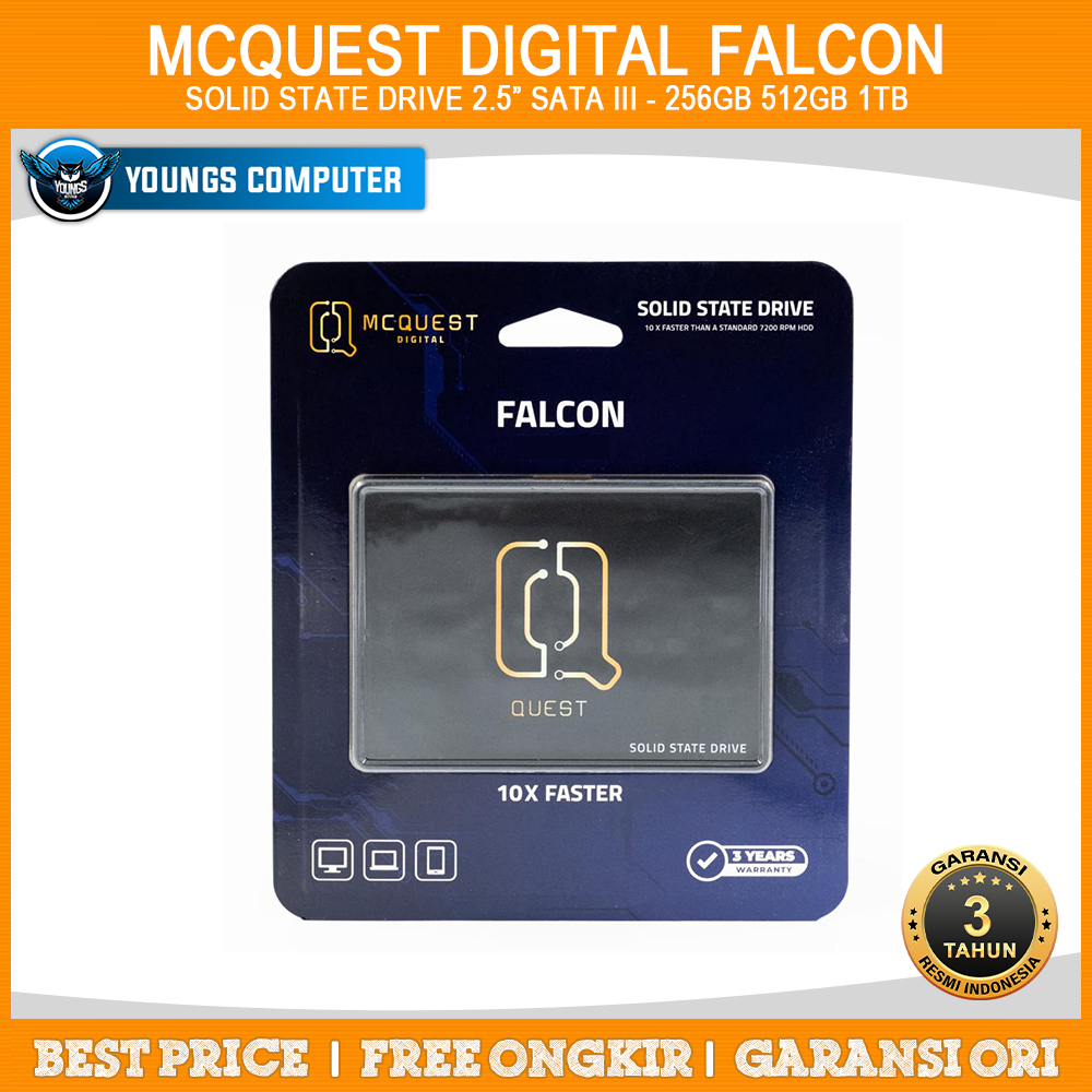 SSD McQuest Digital Falcon 256GB 512GB 1TB SATA SSD - 2.5" SATA III
