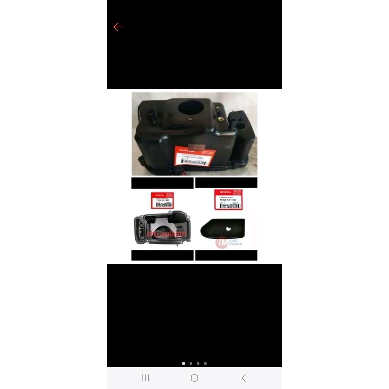 Box filter,tutup filter dan busa beat scoopy karbu original  AHM