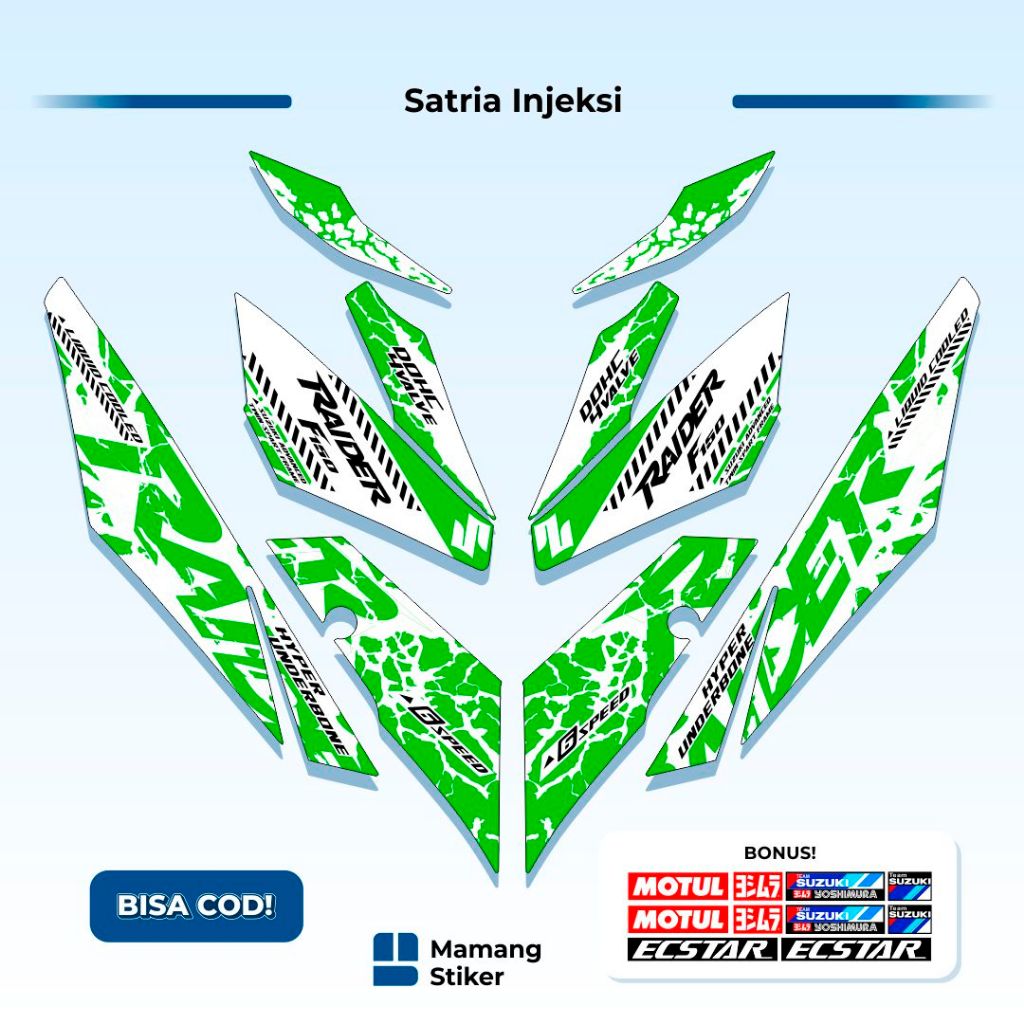 Striping Satria FU Injeksi Variasi (9) F150 R150 Custom Original Raider Aksesoris Api Speed Karbu 20