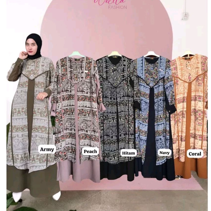 GAMIS ETNIK DEVINA ORI ZAHIN & DEVIKA BY WELTA DRESS CRINGKEL BUKA TUTUP