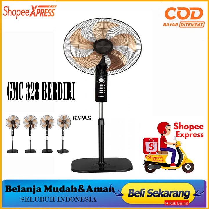 Ay00 Stand fan Kipas Angin Berdiri GMC 328 18 inch Baling Baling 5 TERBARU