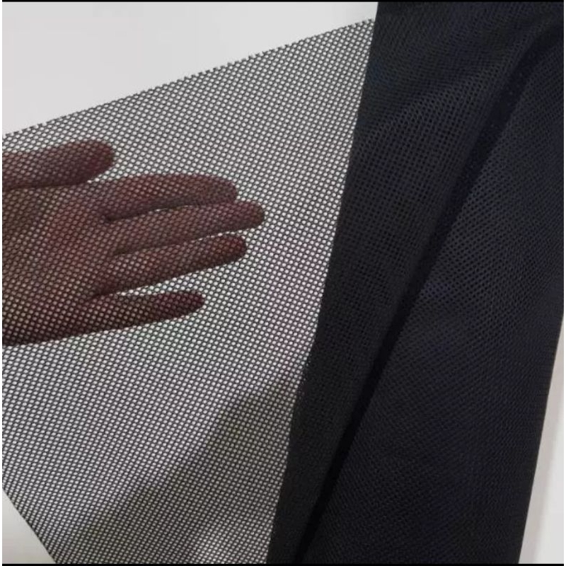 KAIN JALA /M LUBANG KECIL HITAM DAN PUTIH, JARING, FURING (LEBAR KAIN 150 CM )