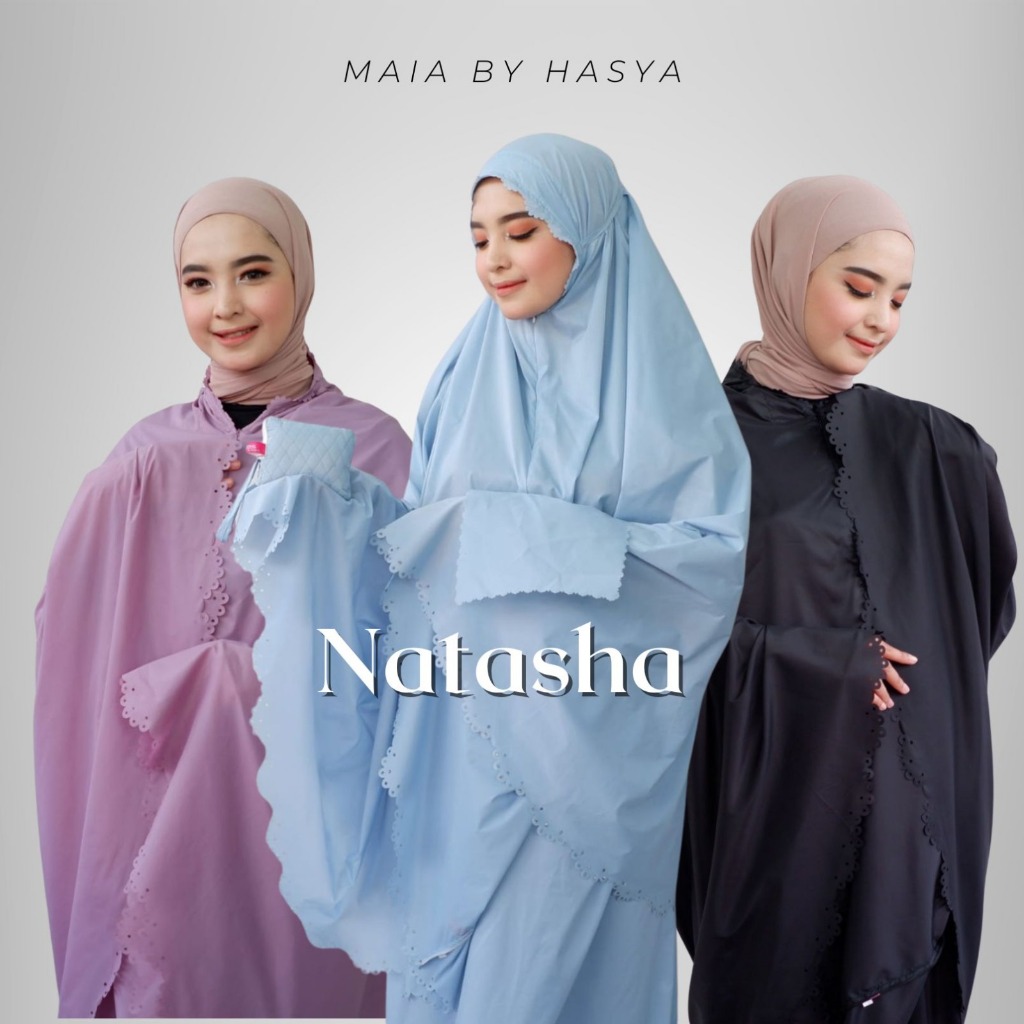 RJ3 MAIA BY HASYA - (Free Sajadah Muka Dan Pouch Anti Air) Maia By Hasya Natasha Series Mukena