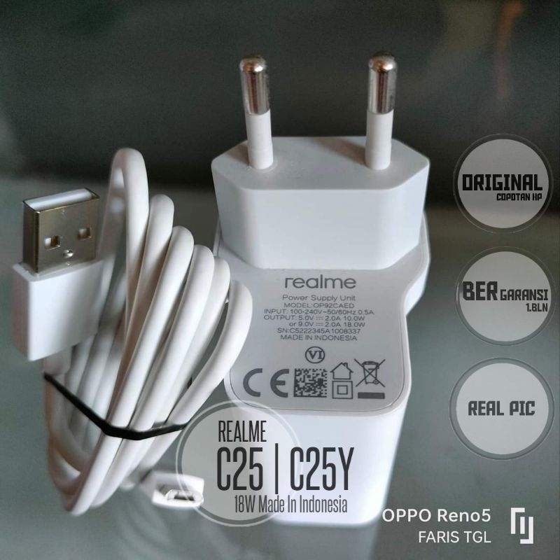 Charger Realme C25y Original Asli Bawaan Hp