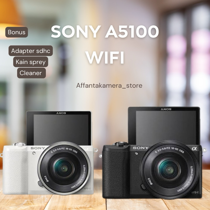 SONY A5100 WIFI 16-50MM KAMERA VLOG MIRRORLESS