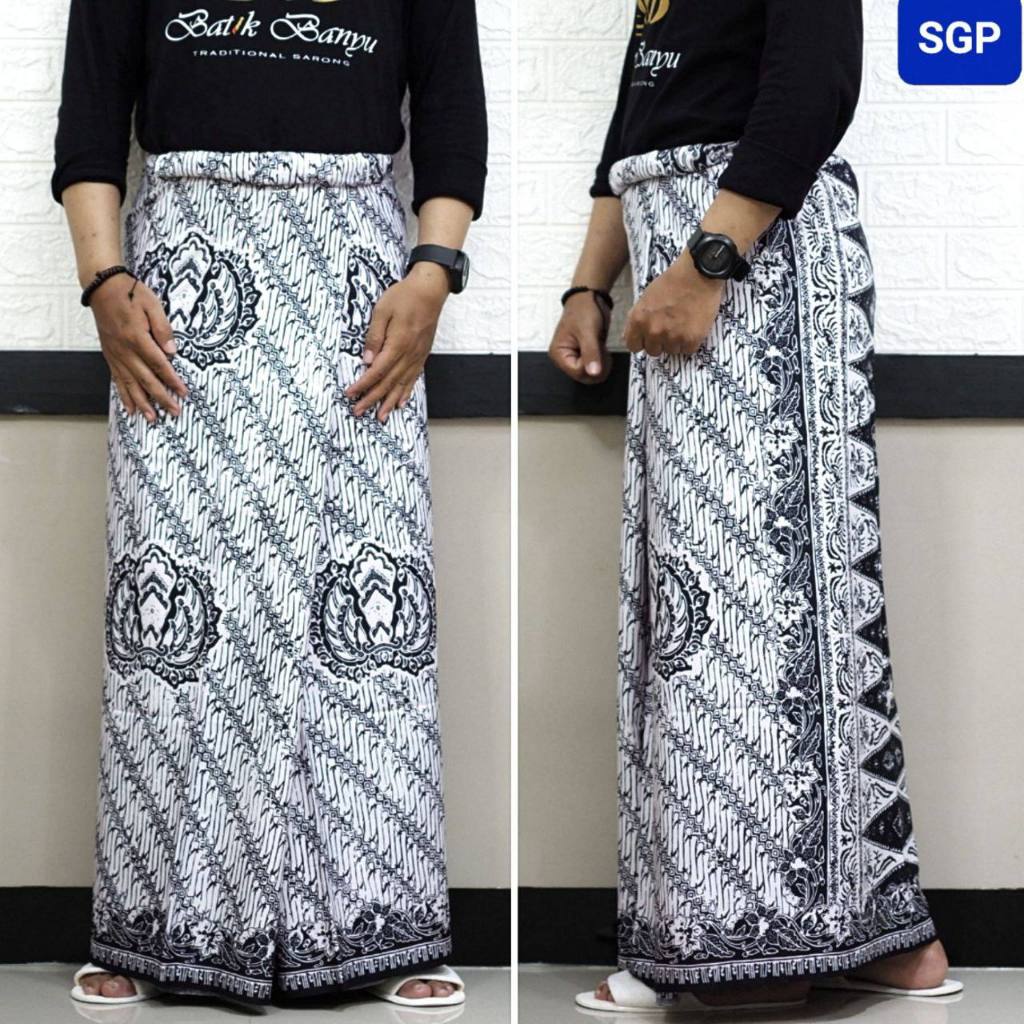 COD Sarung Batik Largurda Jawa Series Hitam Pekat Terbaru
