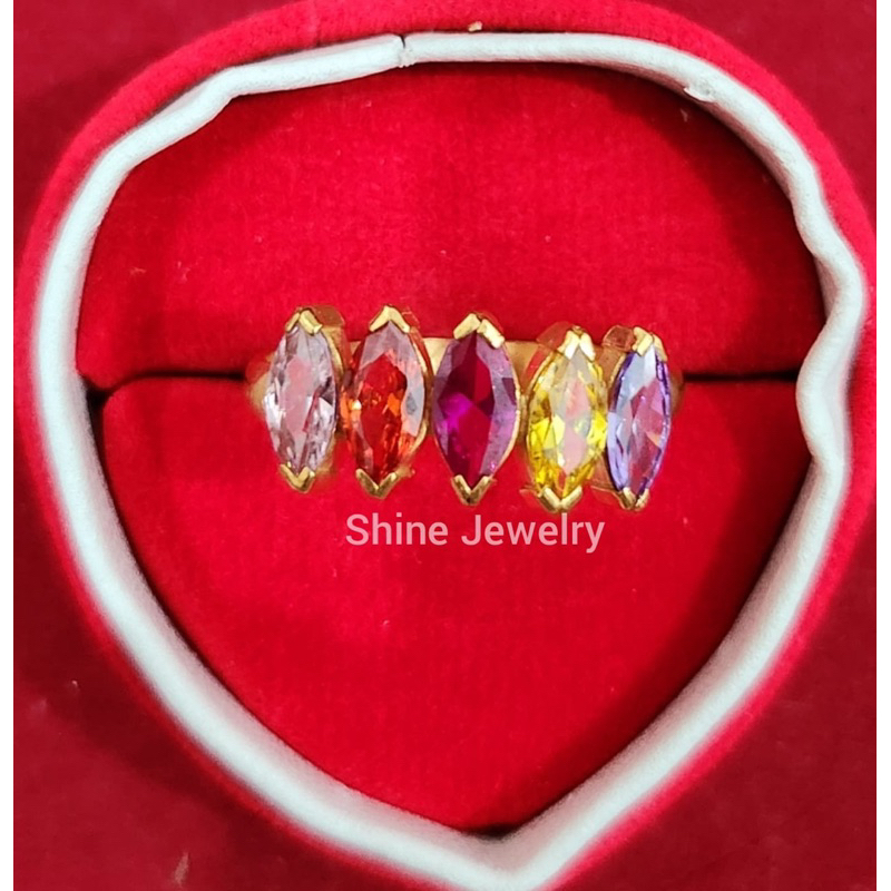 cincin rainbow 2gram emas muda