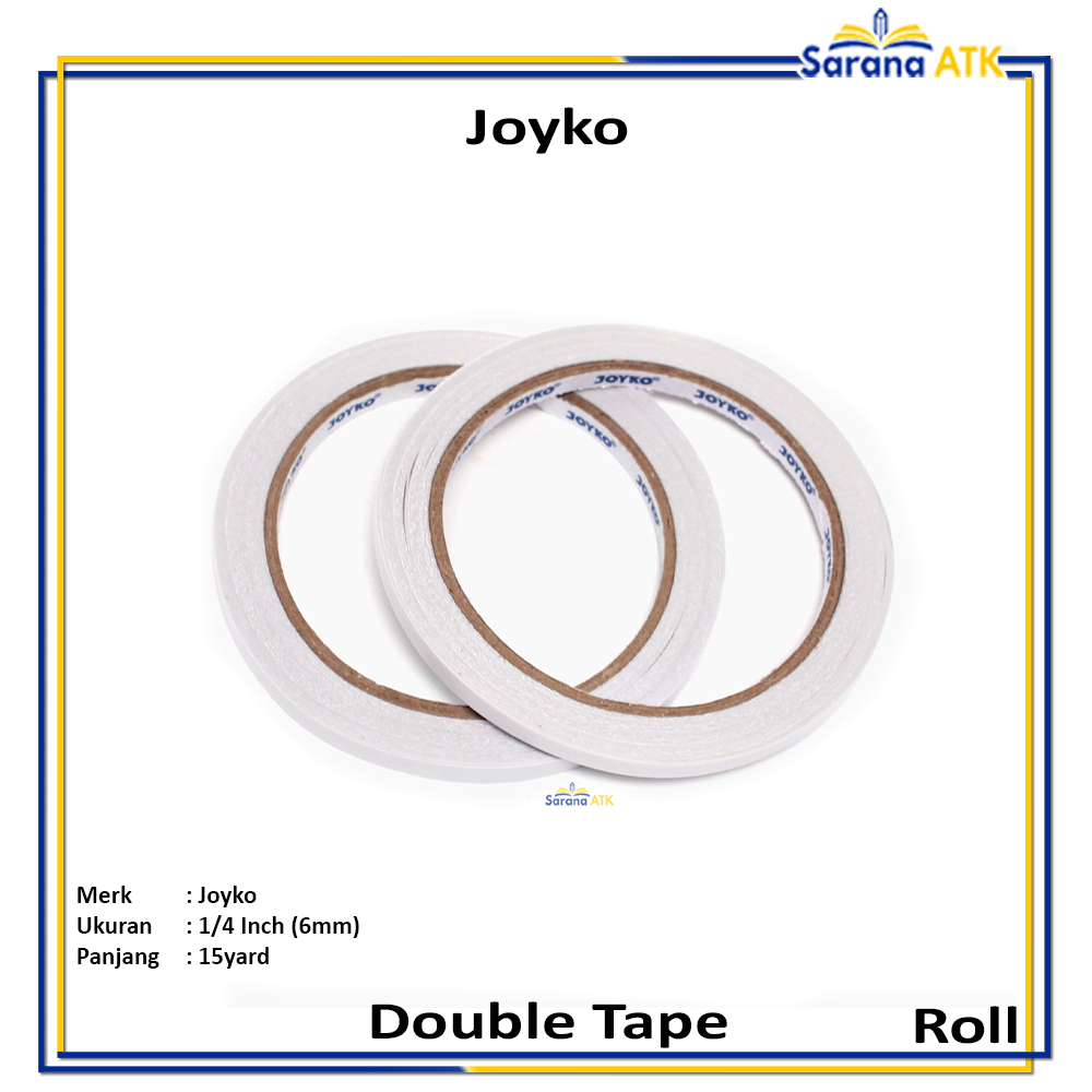 

Joyko – Double Tape 6mm x 15 Yard – Roll