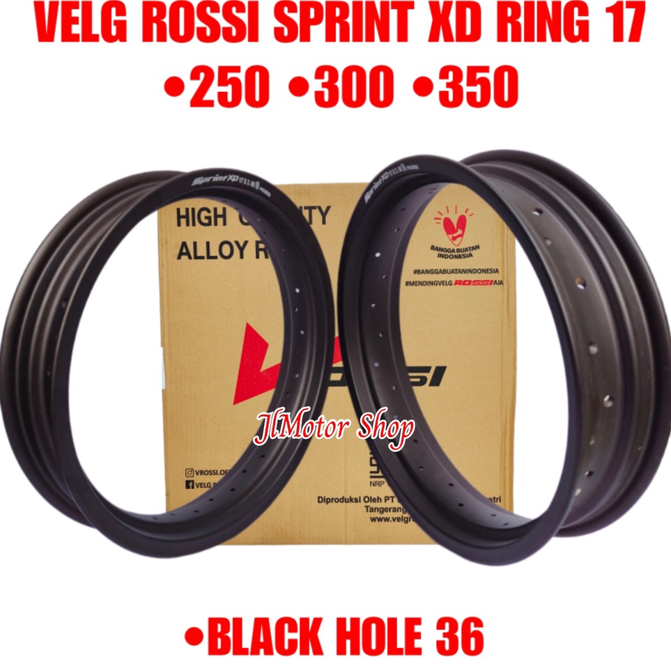 JA Sepasang Velk Pelek Velg Rossi Ring 17 25 3 35 Tapak Lebar Sprint XD  Velg VRossi Ring 17 25 3 35