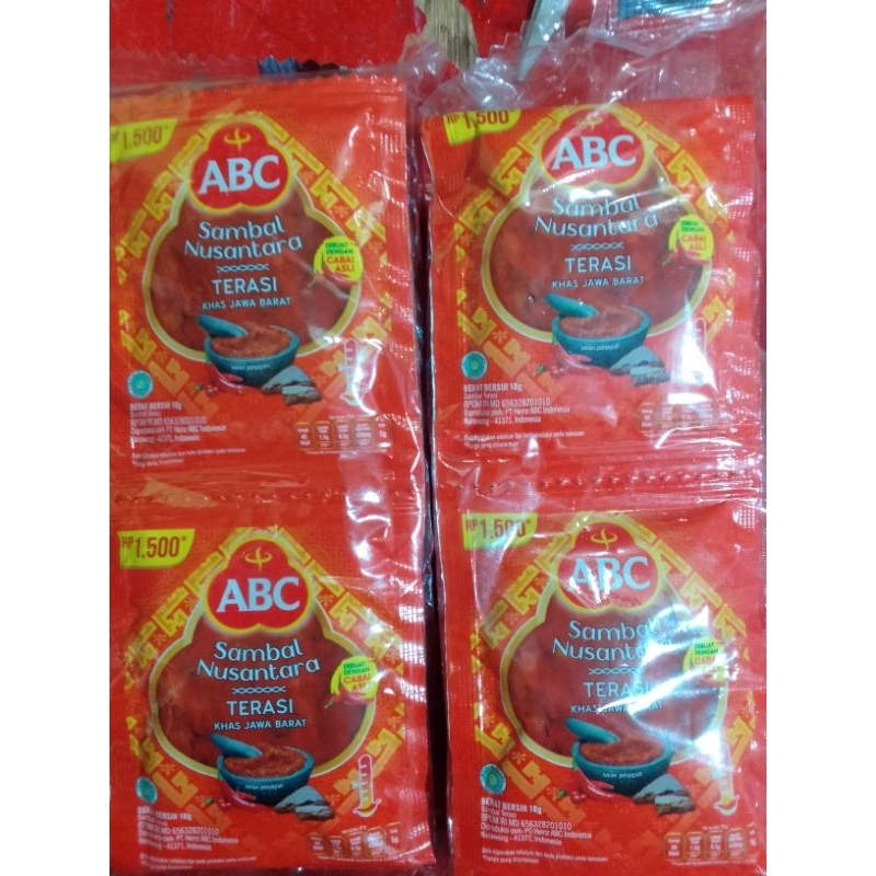 

Sambal terasi abc saset per renteng