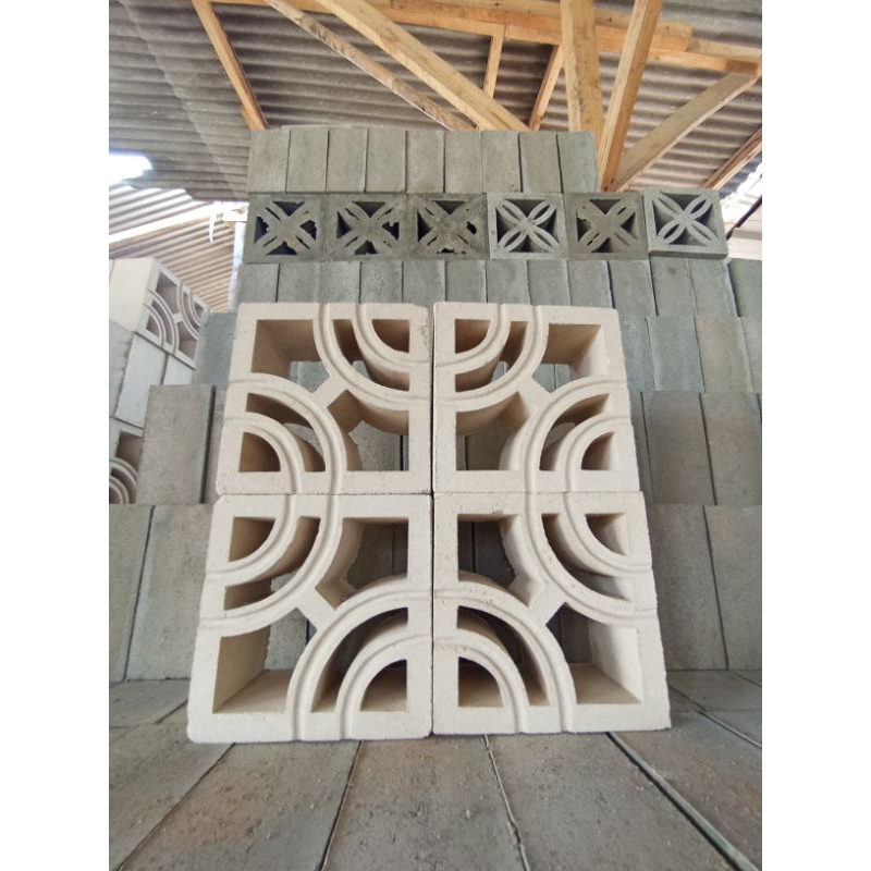 Roster beton motif fafe /Roster beton minimalis putih