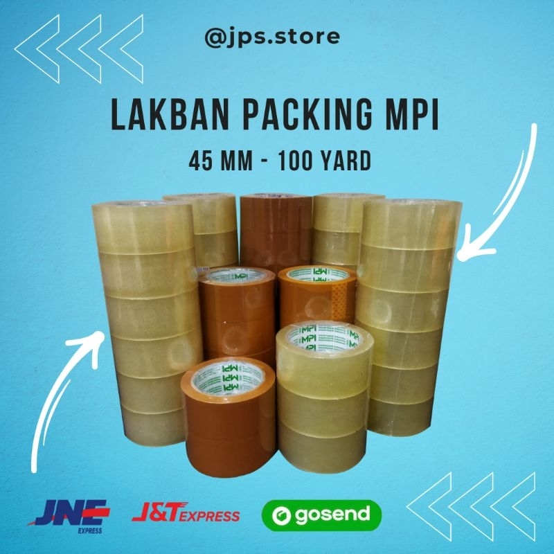 

Lakban Bening Coklat MPI Lakban Packing Murah 45mm 100 Yard