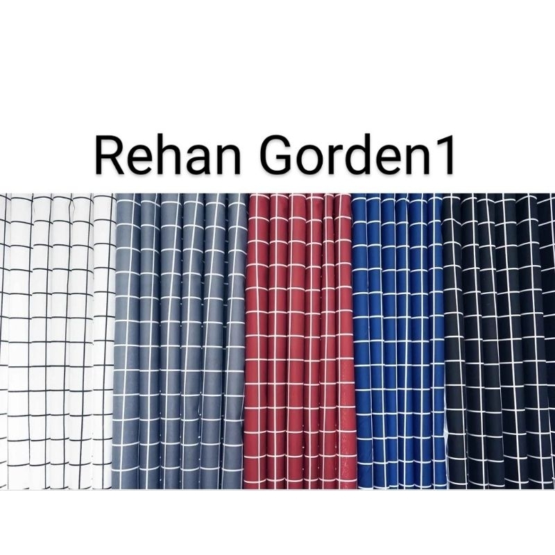 Gorden Jendela Gorden pintu Gorden Minimalis gorden aesthetic gorden motif kotak kotak